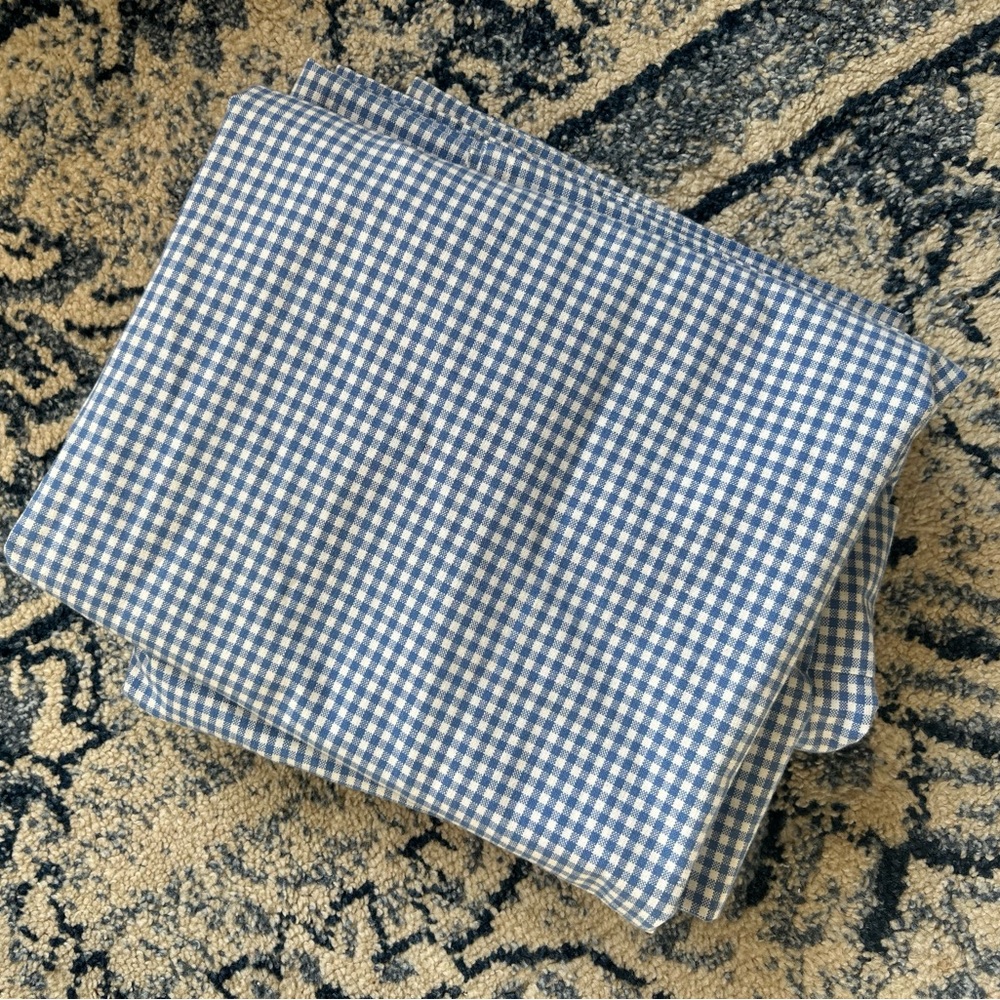 Pottery Barn Kids 2 Panel Cotton Gingham Curtains 84” x 44”